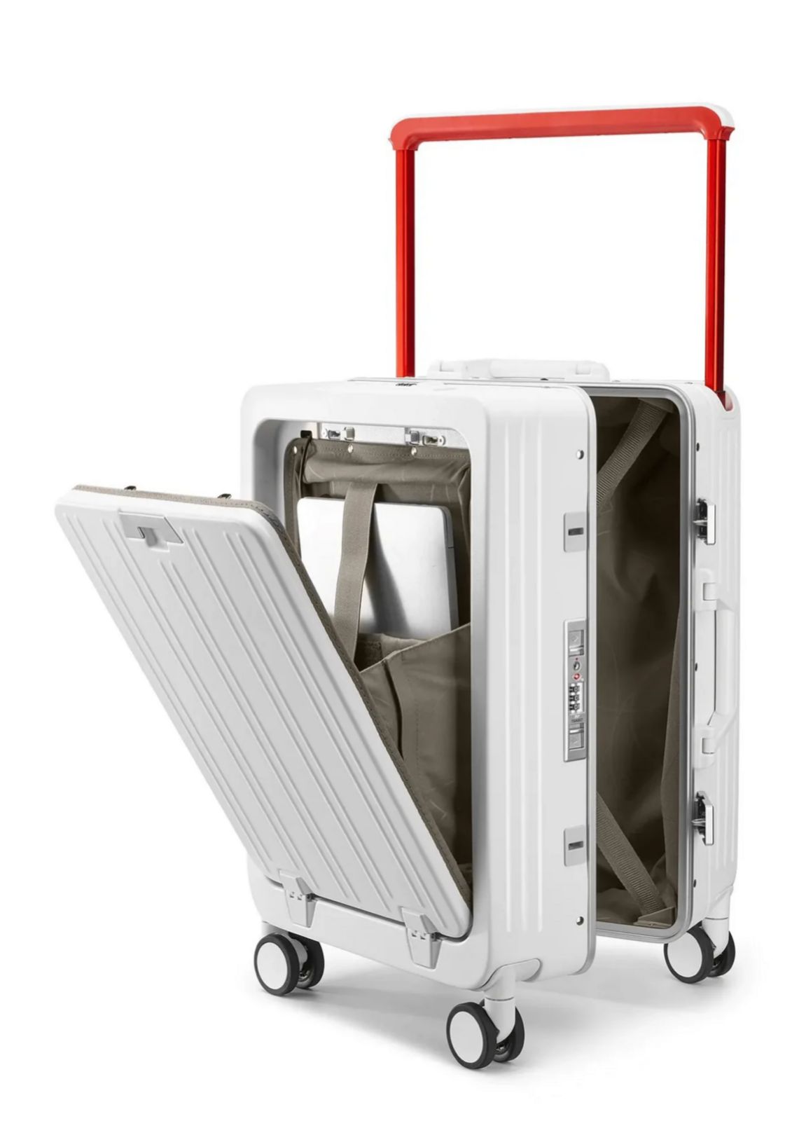 Valise Cabine Aluminium Premium  – USB, Sécurité TSA