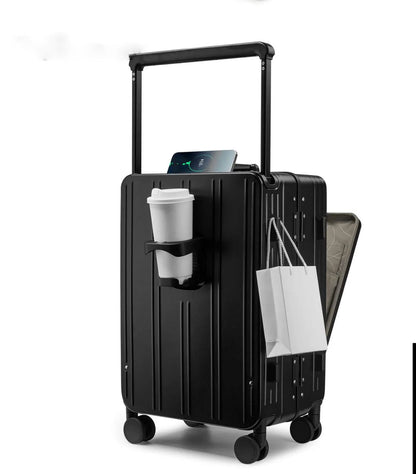 Valise Cabine Aluminium Premium  – USB, Sécurité TSA
