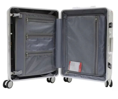 Valise Cabine Aluminium Premium  – USB, Sécurité TSA