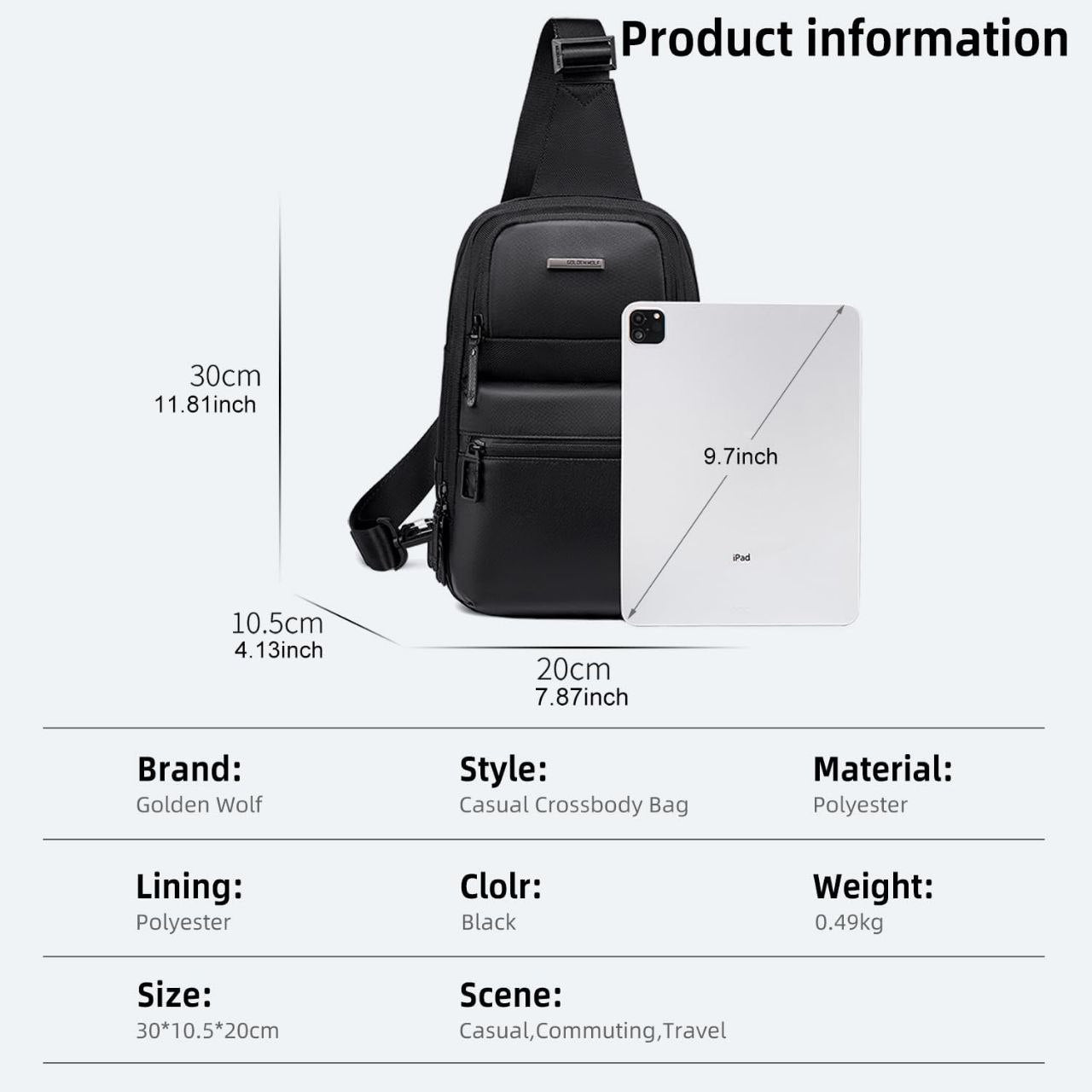 Sac Sling Premium – Sécurité, Style & Organisation en Mouvement