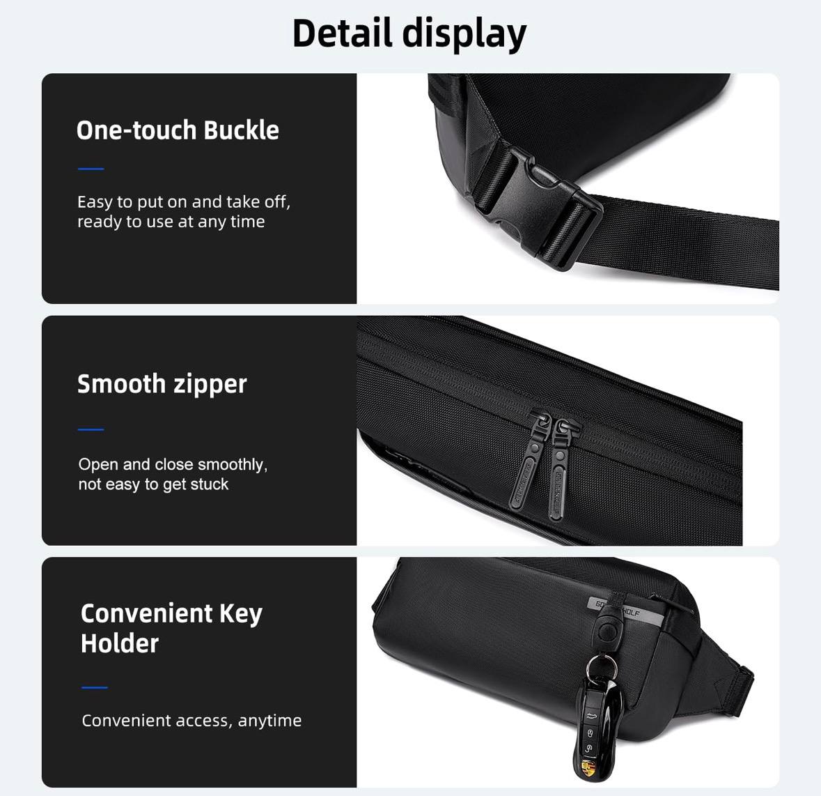 Sac Compact Urbain – Léger, Sécurisé & Toujours Prêt